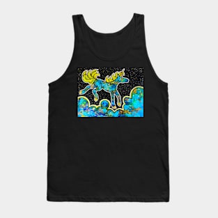 Galaxy Dancing Unicorn - Big Blue Tank Top